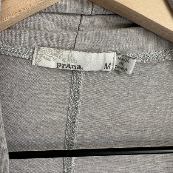 prAna Women’s Gray Open Front Long Cardigan Sweater Pockets Modal Blend Size M - Picture 3 of 6